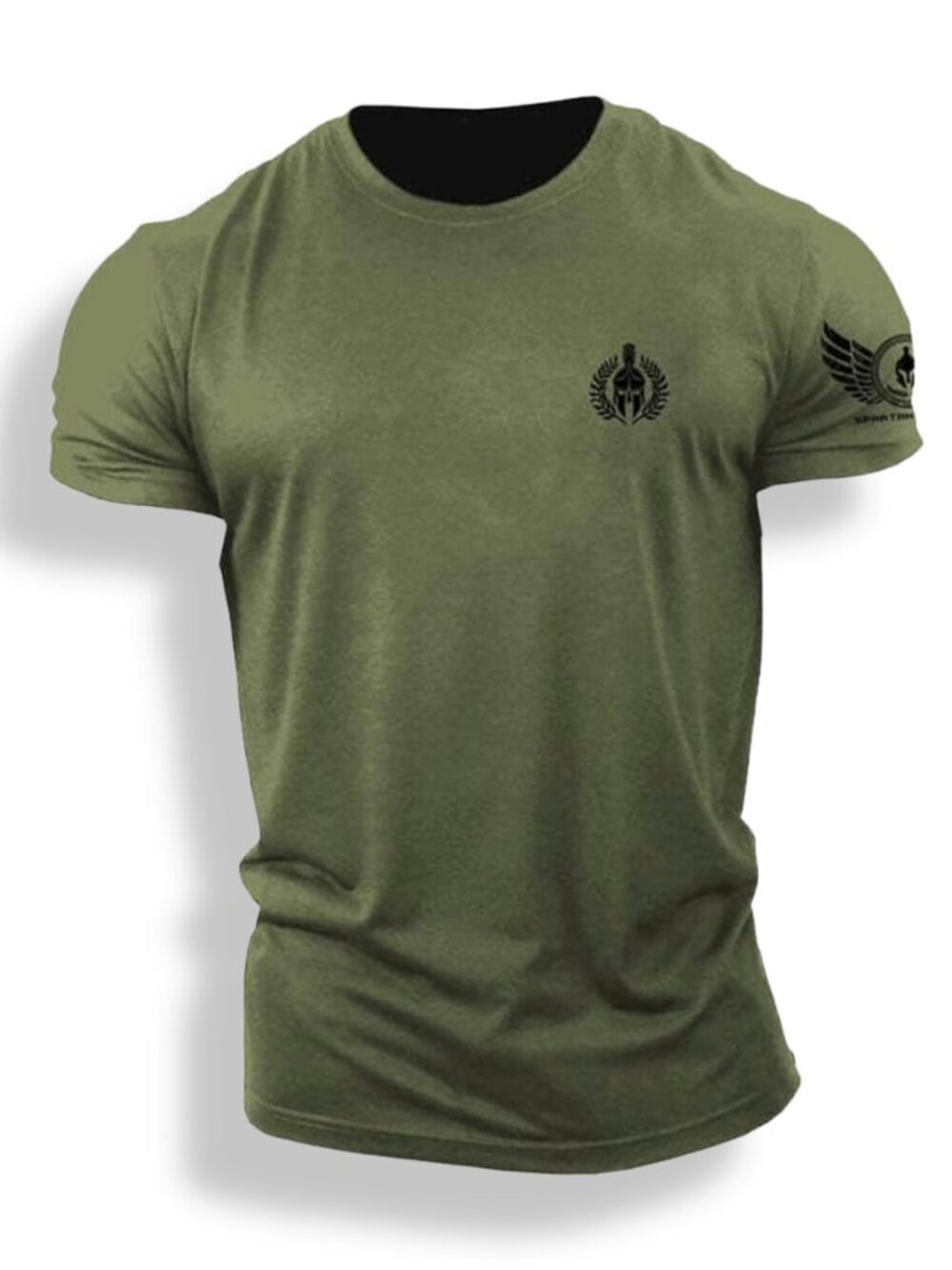 Olive Branch Muscle Athletic Workout Tee, GREEN, Size LARGE